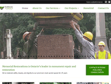 Tablet Screenshot of memorialrestorations.com